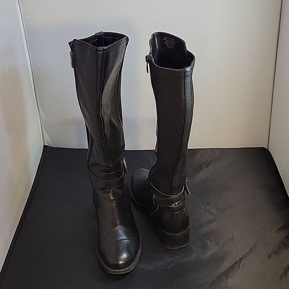 FRANCO SARTOL-COUNTRY WOMEN"S ROUND TOE LEATHER KNEE LENGTH BOOT - Picture 8 of 12